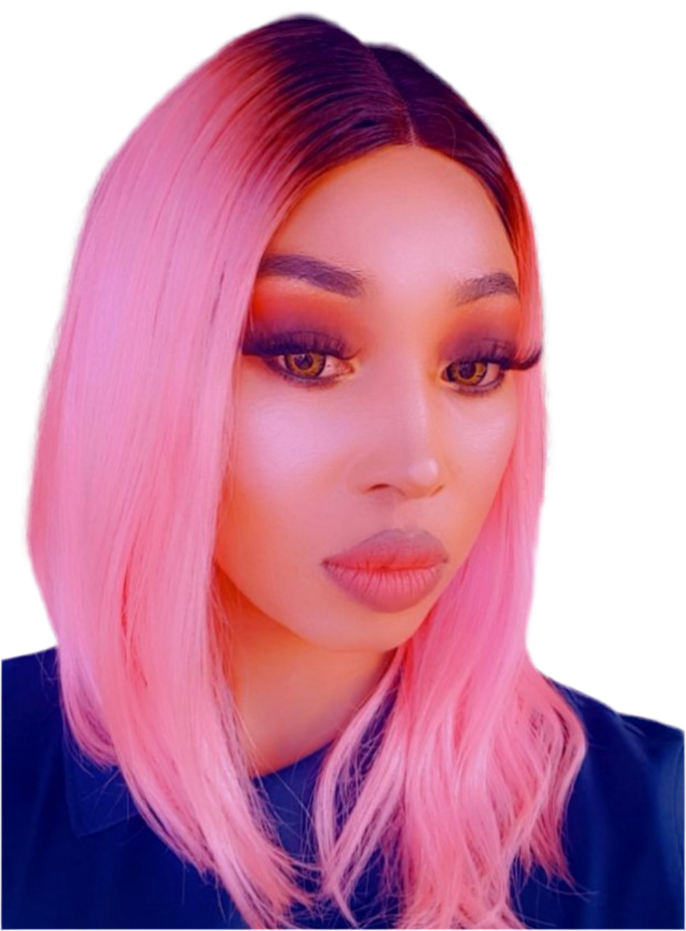 BRAZILIAN RAW HAIR 13*4 PINK BOB 12"