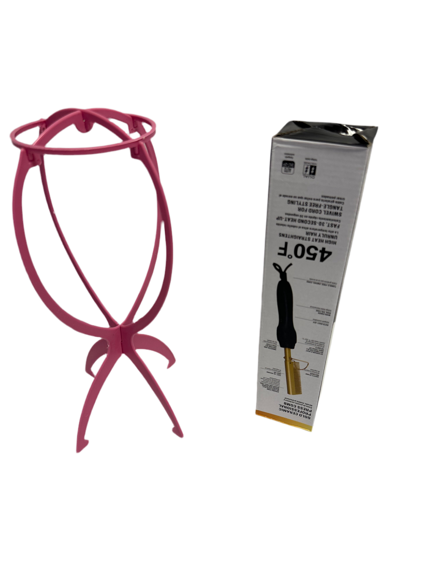 WIG STAND &  A HOT-COMB