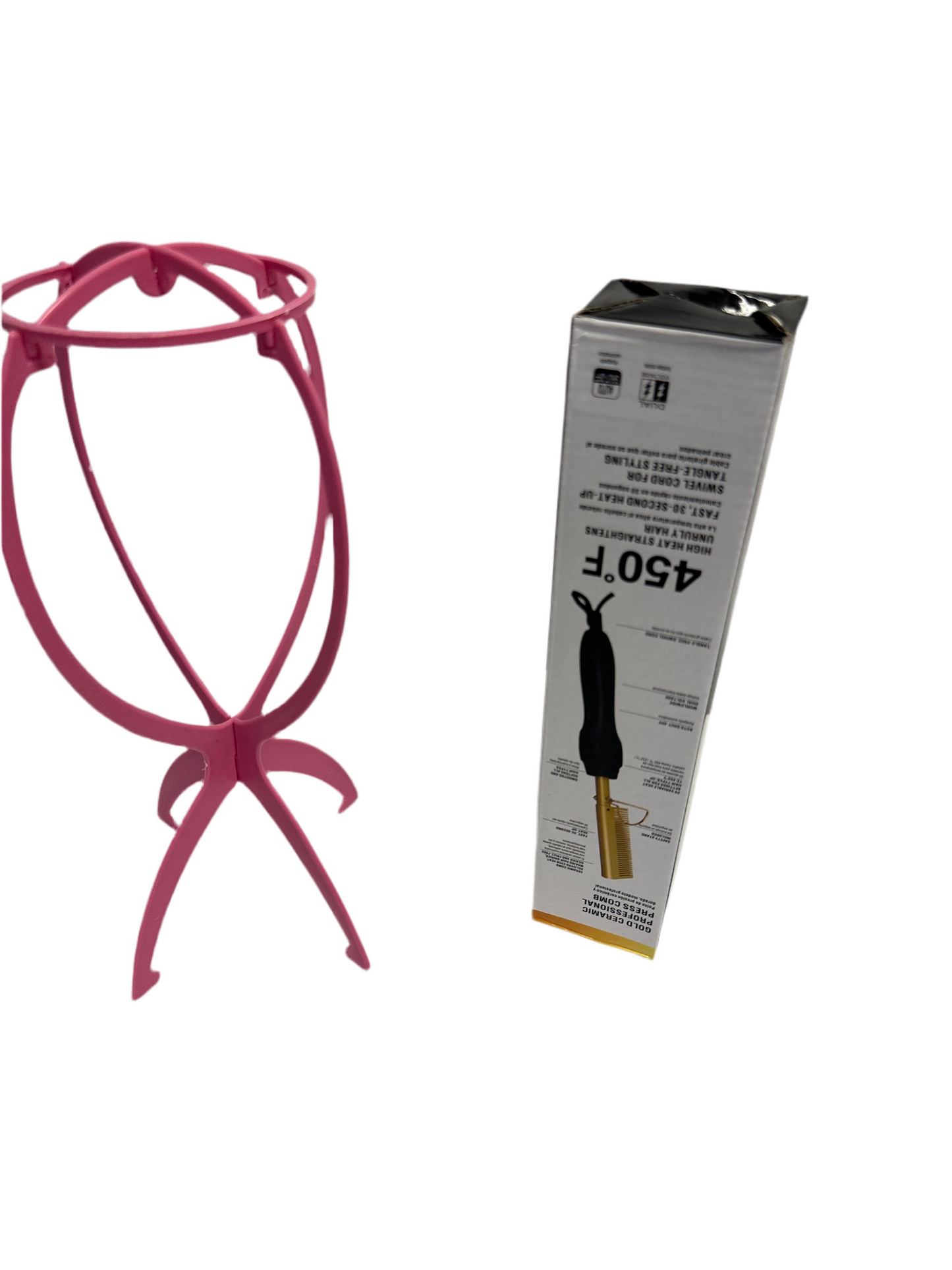 WIG STAND &  A HOT-COMB